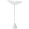 Plymor White Faux Leather Wing Shaped, Three Pair Earring Display Stand, 3" W x 1.25" D x 6.75" H